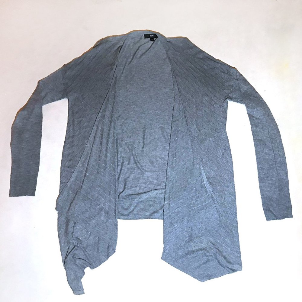 Mossimo Gray Lightweight Hi Low Cardigan Sweater L
